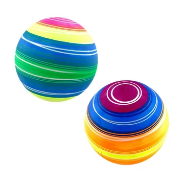 Neon csíkos gumilabda 22cm 70343