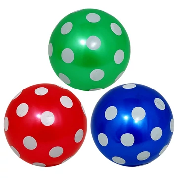 Pöttyös gumilabda 14cm 70993