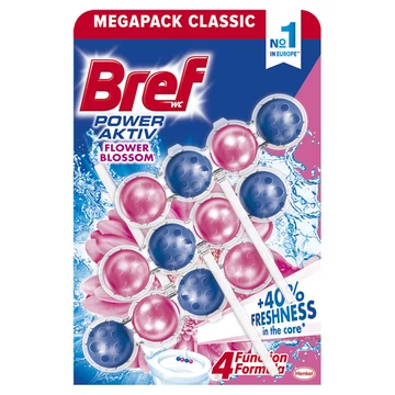 Bref Classic Power Aktiv Flower Blossom WC-frissítő WC illatosító 3x50g