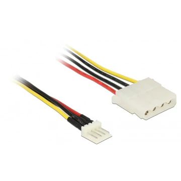 Delock Tápkábel, 4 tűs Floppy-csatlakozódugó > 4 tűs Molex-csatlakozóhüvely, 30 cm