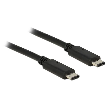 Delock Kábel USB Type-C 2.0 dugó > USB Type-C 2.0 dugó 0,5 m fekete