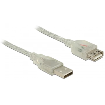 Delock USB 2.0-s bővítőkábel A-típusú csatlakozódugóval > USB 2.0-s, A-típusú csatlakozóhüvellyel, 0