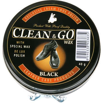 Clean &amp; Go fekete dobozos cipőkrém 40g