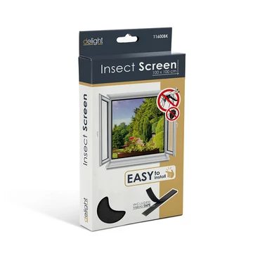 Delight fekete szúnyogháló ablakra 100x100cm 11600BK