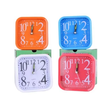 Asztali színes ébresztőóra 10x10cm 180776
