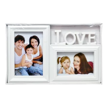 Fotókeret 2 képes Love felirattal 