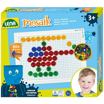 LENA: Mosaik Átlátszó pötyi kreatív szett 15mm 80db-os