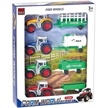 Farm traktor utánfutóval 8db-os szett