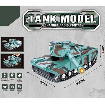 RC Távirányítós M1 Abrams tank fénnyel és hanggal 1/32-es méretarány 22cm