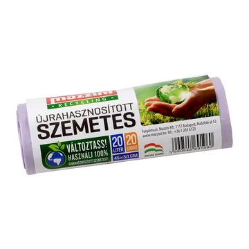Mazzini újrahasznosított szemeteszsák 20L 20db