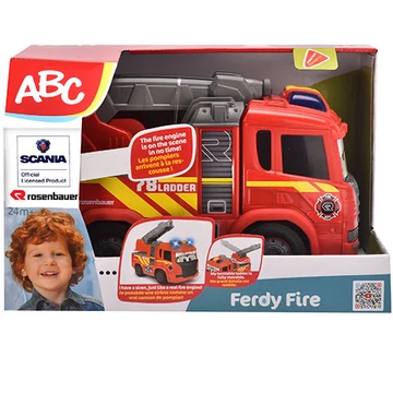 ABC Fredy Fire tűzoltóautó fénnyel és hanggal 25cm - Simba Toys
