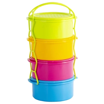 Ételhordó 4 részes színes szett 52/s