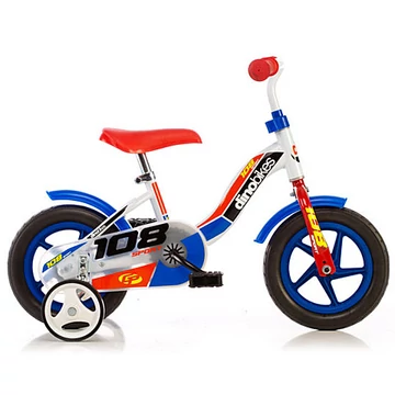 Piros-fehér kerékpár 10-es méretben