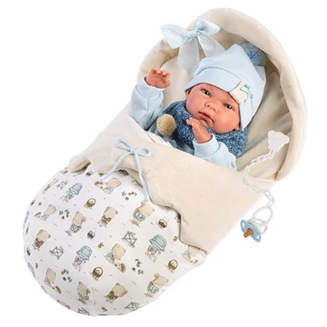 Llorens: Nico újszülött 40cm-es baba pólyában (73885)