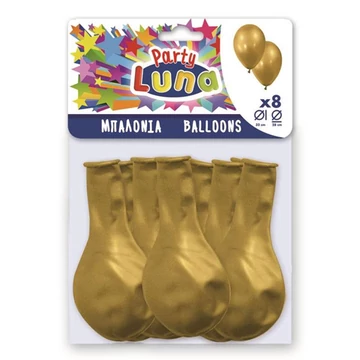 Arany színű parti lufi szett 8db-os