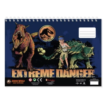 Jurassic World csodálatos dinók kreatív színezhető vázlatfüzet matricákkal és sablonnal több változatban