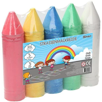 Spirit: XXL méretű színes aszfaltkréta 5db-os szett