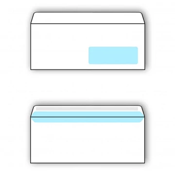 Spirit: Fehér jobb ablakos boríték LA/4 11x23cm 1db