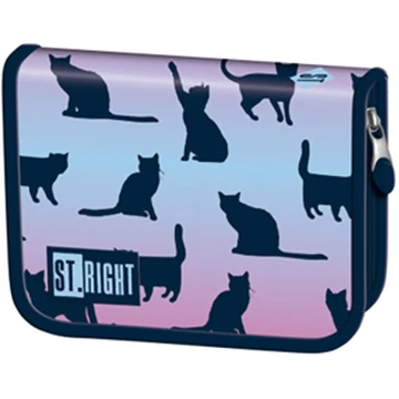 St.Right Night Cats kihajtható töltetlen tolltartó