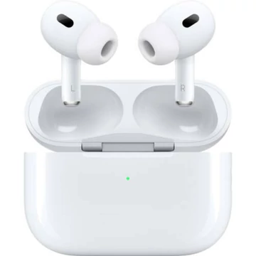 Apple AirPods Pro 2 (2nd Gen.) with MagSafe USB-C töltő tartóval (with MagSafe Charging Case) fehér (white) vezeték nélküli bluetooth fülhallgató headset - Apple Garancia