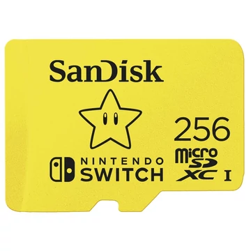 Sandisk microsdxc kártya nintendo switch 256gb, 100mb/s, u3, c10, a1, uhs-1 (183573)