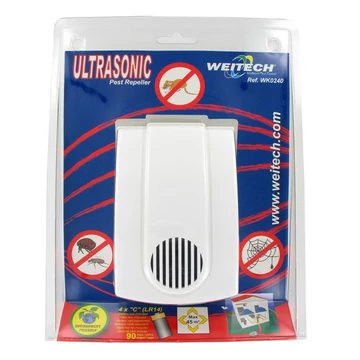 Weitech Ultrahangos kártevő riasztó 60 m2/ elemmel működik (WK0240)