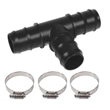 Hecht 305812 3x32/38mm t-csatlakozó, 3x tömlőbilincs készlet erejéig (HECHT305812)