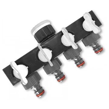 WHITE LINE elosztó 4 elzáróval 3/4 colos 150064 (WL-3033)