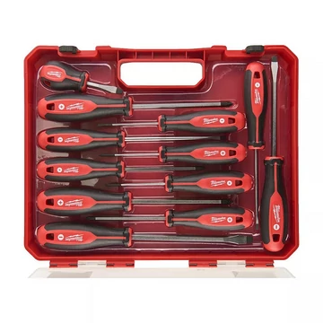 Milwaukee Csavarhúzó 3 oldalú markolattal 12 részes készlet - 1 db - 4932472003