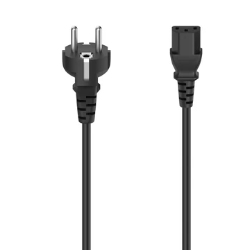 Hama FIC hálózati kábel, 3 eres, fekete, 2,5m (200738)