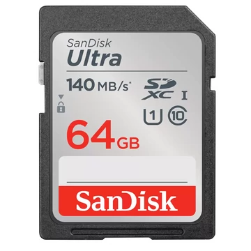 Sandisk sdxc ultra kártya 64gb, 140mb/s cl10 uhs-i (215415)