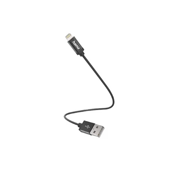 Hama FIC E3 adatkábel lightning 0,2m - fekete (201578)