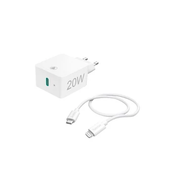 Hama FIC E3 hálózti töltő (pd) 20w+ lightning - usb type-c adatkábel (201620)