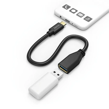 Hama FIC E3 usb type-c otg adapter 0,15m (201605)