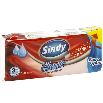 Sindy classic papír zsebkendő 100db 3 rétegű