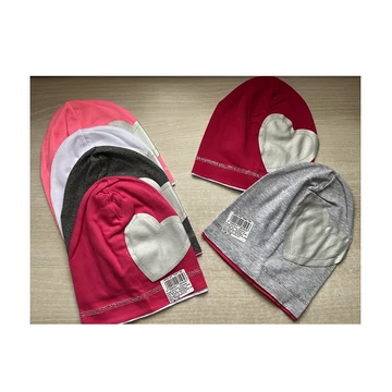 Szíves pamut lányos sapka