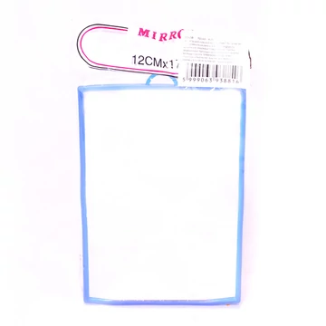 Műanyag keretes szögletes tükör többféle színben 12x17cm 70144