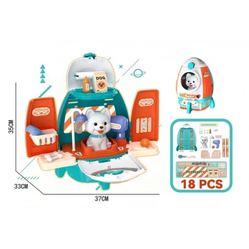 Játék állatkozmetikai szett hátizsákban 90114