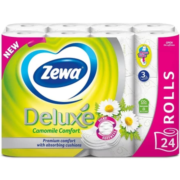 Zewa Deluxe kamillás tolaettpapír 24 tekercs 3 rétegű 