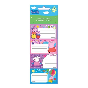 Peppa malac füzetcímke 20db-s szett