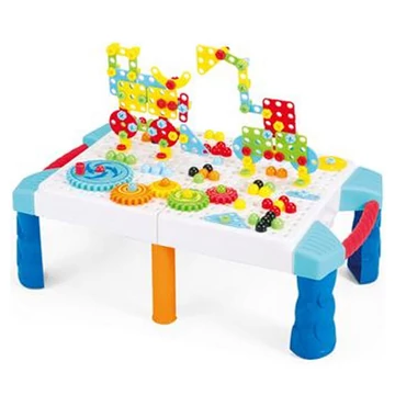 Fejlesztő játékasztal építőelemekkel 213db-os