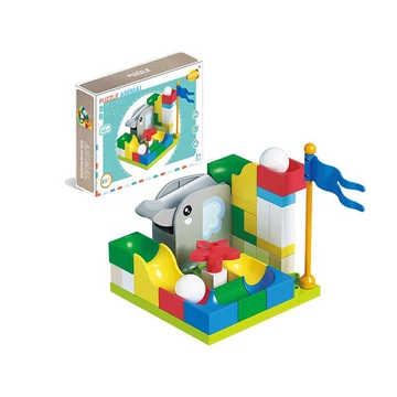 Elefántos színes építőkocka szett 44db-os