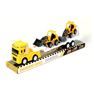 Építőipari kamion 2db munkagéppel