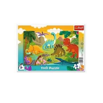 Dinoszaurusz 15 db-os keretes puzzle - Trefl