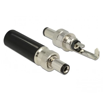 Delock DC csatlakozó apa 5,5 x 2,5 mm dugómérettel és 9,5 mm hosszal