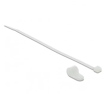Delock Fehér színű, összekapcsoló pánt készlet 12,7 mm H 300 x Sz 4,8 mm kábelekkel