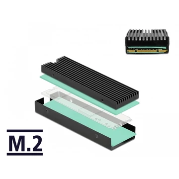 Delock Hűtőborda M.2 SSD 2280-hoz, fekete