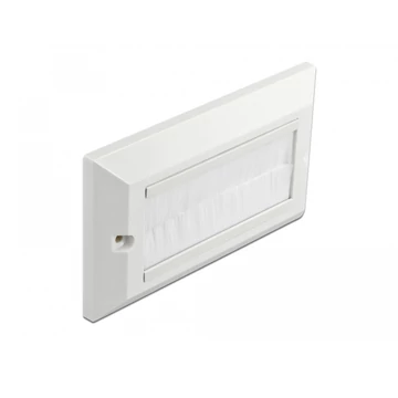 Delock Kábelrendező keret fehér fésűsávokkal 146 x 86 mm