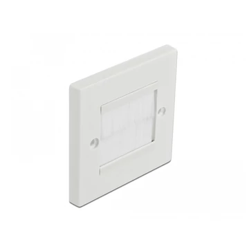 Delock Kábelrendező keret fehér fésűsávokkal 86 x 86 mm