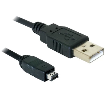 Delock kamera kábel USB-B mini 4 tűs Hirose - USB-A 1,5 m apa-apa